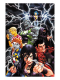 New X-Men 20 Cover: X-23, Hellion, Dust, Mercury, Rockslide, Surge and Elixir Lifting Affiches par Mark Brooks