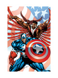 Captain America And The Falcon 2 Cover: Captain America and Falcon Affiches par Sears Bart