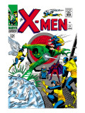 X-Men 21 Cover: Angel, Beast, Cyclops, Dominus, Iceman, Lucifer, Marvel Girl and Professor X Prints by Werner Roth