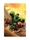 Marvel Adventures Hulk 12 Cover: Hulk, Thing and Juggernaut Affiches par David Nakayama