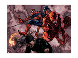 Daredevil 60 Group: Daredevil, Spider-Man, Iron Fist, and Luke Cage Fighting Posters by Alex Maleev