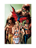 Ultimates 2 Cover: Giant Man, Valkyrie, Hellcat, Son Of Satan, Nighthawk and Power Man Charging Posters par Bryan Hitch