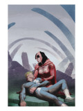 House Of M 7 Cover: Scarlet Witch and Quicksilver Fighting Poster