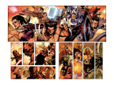 Secret Invasion 7 Group: Wolverine, Captain America, Mr. Fantastic and Hawkeye Prints by Yu Leinil Francis