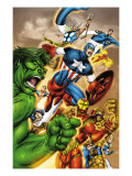 Onslaught Reborn 5 Cover: Captain America, Hulk and Iron Man Poster by Liefeld Rob