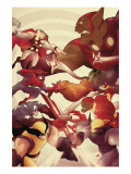 Secret Invasion: Front Line 5 Cover: Thor, Spider-Man, Captain America and Wolverine Prints by Juan Doe