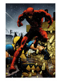 Wolverine 24 Cover: Daredevil and Wolverine Poster by Land Greg