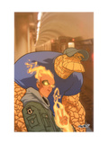 Human Torch 12 Cover: Human Torch and Thing Print by Skottie Young