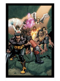 Ultimate X-Men 89 Group: Wolverine, Bishop, Beast and Angel Prints by Salvador Larroca
