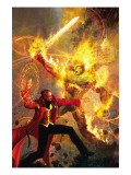 Strange 6 Cover: Dr. Strange and Dormammu Fighting Prints
