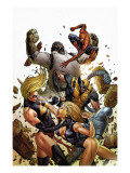 Agents of Atlas 5 Cover: Namora, Ms. Marvel, Wolverine, M-11, Spider-Man and Gorilla-Man Prints by Tan Billy