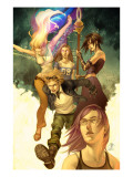 Runaways 1 Cover: Dean, Karolina, Minoru, Nico, Hayes, Molly, Stein, Chase and Runaways Affiches par Chen Jo