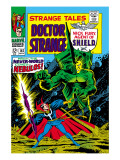 Strange Tales 162 Cover: Dr. Strange and Nebulos Flying Art by Dan Adkins