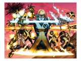 New Mutants 1 Cover: Magik, Moonstar, Karma, Magma, Sunspot, Warlock and Legion Posters par Adam Kubert