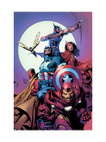 Avengers 80 Cover: Iron Man, Captain America, Vision, Scarlet Witch, Hawkeye, Wasp and Avengers Affiche par David Finch