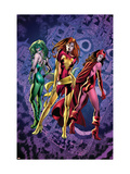 Fantastic Force #2 Cover: Phoenix, Scarlet Witch and Polaris Plakater av Bryan Hitch