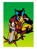 Wolverine #4 Cover: Wolverine Crouching Lámina por Frank Miller
