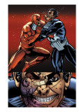 Daredevil Vs. Punisher 6 Cover: Daredevil and Punisher Posters by Lapham Dave
