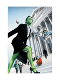 She-Hulk 7 Cover: She-Hulk and Valkyrie Fighting Prints