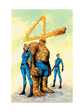 Marvel Knights 4 26 Cover: Mr. Fantastic, Human Torch, Invisible Woman, Thing and Fantastic Four Posters by De Landro Valentine
