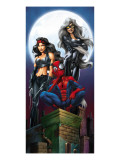 Ultimate Spider-Man 52 Cover: Spider-Man, Elektra and Black Cat Prints by Mark Bagley