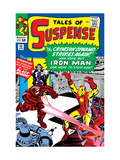Tales Of Suspense 52 Cover: Crimson Dynamo, Iron Man and Black Widow Fighting Posters par Don Heck