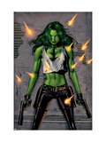 She-Hulk #26 Cover: She-Hulk Fighting Poster autor Greg Land She-Hulk #26 Cover: She-Hulk Fighting Poster autor Greg Land