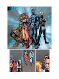 Marvel Knights 4 20 Group: Black Bolt, Medusa, Lockjaw, Triton, Karnak and Inhumans Poster von De Landro Valentine