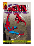 Daredevil 16 Cover: Spider-Man and Daredevil Charging Posters par John Romita Sr.