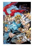 New X-Men 15 Group: Blob, Prodigy, Elixir, Wind Dancer and Surge Fighting Prints by Michael Ryan