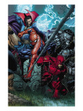 Ultimatum 4 Cover: Spider-Man, Daredevil, Dr. Strange and Hulk Posters par David Finch