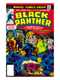 Black Panther 1 Cover: Black Panther, Little, Abner and Princess Zanda Fighting Prints by Jack Kirby