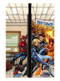 Marvel Adventures Spider-Man 39 Cover: Spider-Man, Fatastic Four Print by Patrick Scherberger