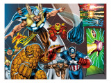 Onslaught Reborn #5 Group: Thor, Thing, Captain America and Iron Man Poster por Rob Liefeld