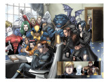 X-Men 157 Group: Cyclops, Beast, Wolverine, Nightcrawler, Angel, Lockheed and X-Men Prints by Salvador Larroca