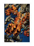 Ultimate Fantastic Four N19 Cover: Thing Smashing Prints