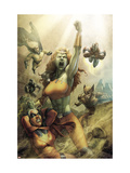 All New Savage She-Hulk 4 Cover: Lyra, Sentry, Wolverine, Iron Patriot and Ms. Marvel Art