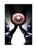 Captain America Reborn: Who will weild the shield Cover: Captain America Print by Parel Gerald