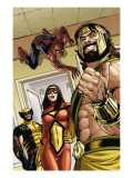 Assault on New Olympus Prologue 1 Group: Hercules, Spider Woman, Spider-Man and Wolverine Posters by Rodney Buchemi