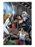 Heroes For Hire 7 Group: Black Cat, Knight, Misty, Tarantula, Shang-Chi, Wing and Colleen Fighting Affiches par Al Rio