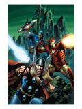 Thor 81 Cover: Thor, Iron Man and Captain America Prints by Epting Steve