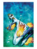 Supreme Power 7 Cover: Amphibian Charging Print by Frank Gary