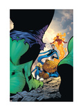 Marvel Adventures Fantastic Four 29 Cover: Thing, Mr. Fantastic, Invisible Woman and Human Torch Prints by Kirk Leonard