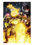 Timestorm 2009/2099 2 Cover: Ghost Rider, Punisher, Cerebra, Spider-Man and Human Torch Foto von Salvador Larroca