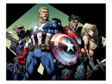 Ultimatum 3 Group: Captain America, Hawkeye, Iron Man and Valkyrie Prints by David Finch