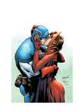 Captain America And The Falcon #6 Cover: Captain America and Scarlet Witch Bilder av Joe Bennett