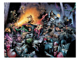 House Of M 7 Group: Spider-Man, Luke Cage, Storm, Wolverine, She-Hulk and Cyclops Fighting Posters by Coipel Olivier