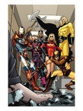 Dark X-Men 3 Group: Iron Patriot, Wolverine, Ms. Marvel, Hawkeye, Ares and Sentry Fighting Posters par Kirk Leonard