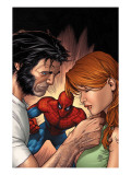 Marvel Knights Spider-Man 13 Cover: Spider-Man, Wolverine, and Mary Jane Watson Prints by Tan Billy