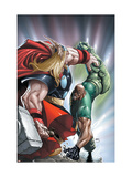 Avengers: The Initiative 22 Cover: Thor and Gauntlet Prints by Humberto Ramos